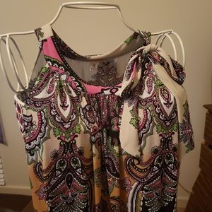 Womens paisley print maxi dress